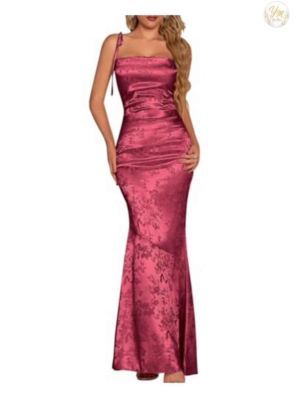 Satin Formal Maxi Dress Women Lace Up Cocktail Prom Gown